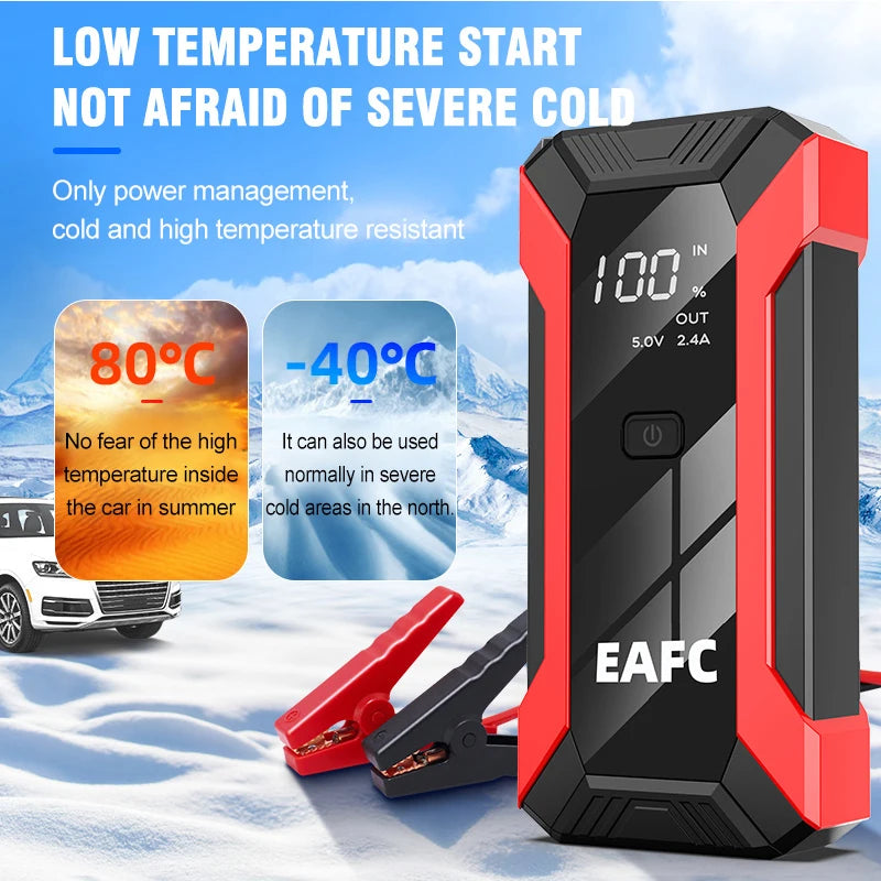 Power Bank 2000A/600A 12V Car Battery Jump Starter Portable Charger Petrol Diesel Auto Starting Device Booster Emergency Starter