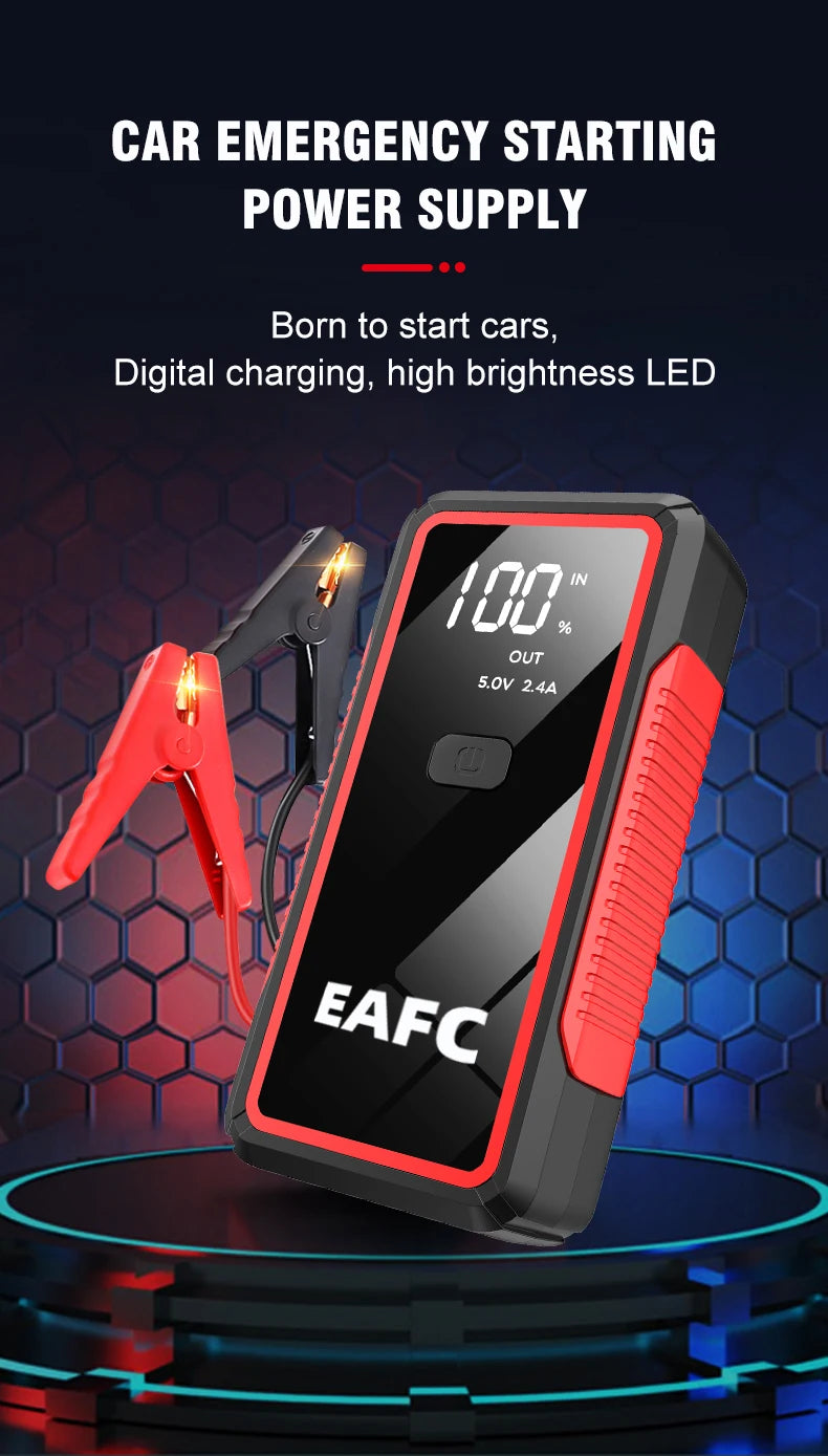 Power Bank 2000A/600A 12V Car Battery Jump Starter Portable Charger Petrol Diesel Auto Starting Device Booster Emergency Starter