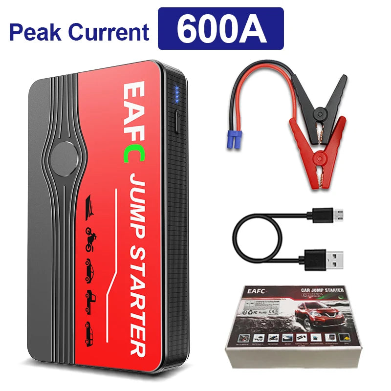 Power Bank 2000A/600A 12V Car Battery Jump Starter Portable Charger Petrol Diesel Auto Starting Device Booster Emergency Starter