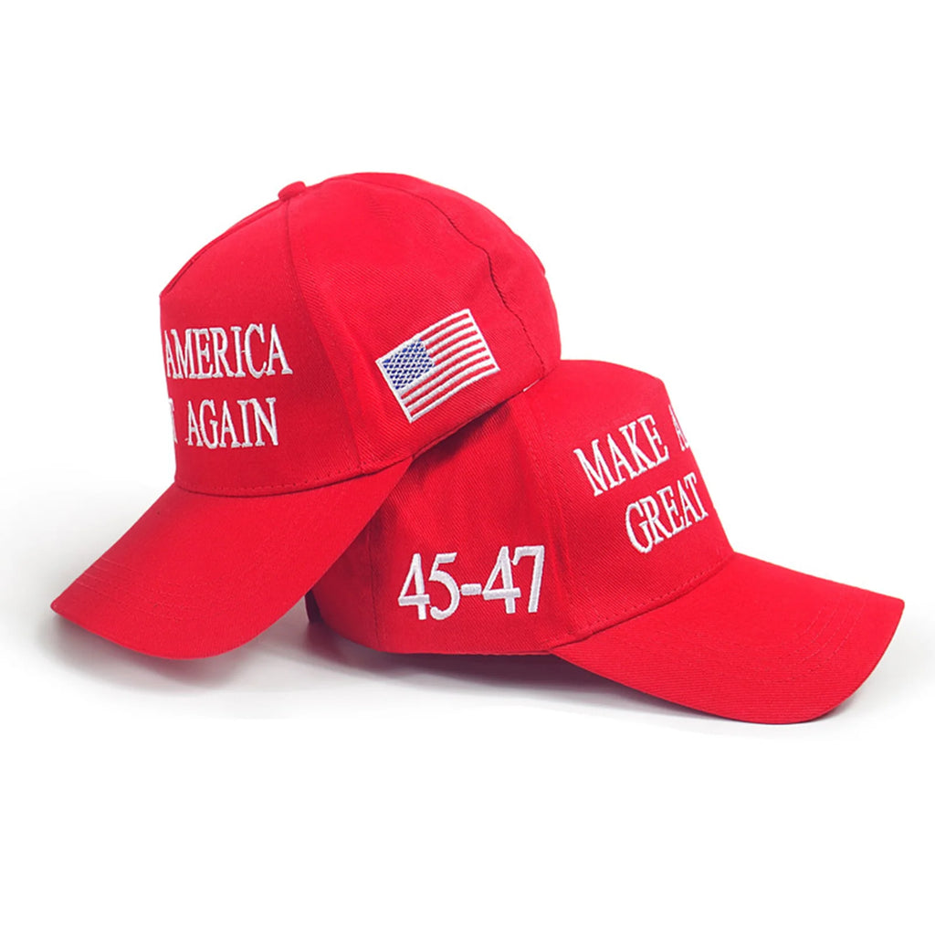 2025 New Donald Trump Cap 45-47 President Hat USA Snapback Baseball Caps Fashion Embroidered Hat