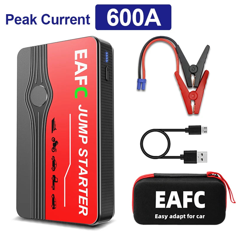 Power Bank 2000A/600A 12V Car Battery Jump Starter Portable Charger Petrol Diesel Auto Starting Device Booster Emergency Starter